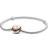 Pandora Moments Heart Clasp Snake Chain Bracelet - Rose Gold/Silver