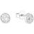 s.Oliver Star Cut-Out Ear Studs - Silver/Transparent