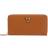 Pinko Camel leather wallet with zip, Camel.