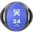 CanDo Dual-Handle Medicine Ball 9"Diam 24 lbs