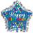 Amscan Primary Sketchy Patterns Happy Birthday Foil Supershape 346cm x 321cm-3361001