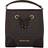 Michael Kors Women's Messenger Bags BLACK Black Logo Mercer Small Bucket Messenger Bag