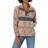 Carhartt Women's Relaxed Fit Fleece Pullover, Warm Taupe Geo Aztec