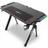 Drift DRDZ150 Gaming table with table top carbon fiber covered with a full size mouse pad, headset holder, RGB side extension, cable organizer, Black