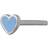 Stine A Petit Love Heart Earring - Silver/Light Blue