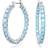 Swarovski Matrix Hoop Earrings - Silver/Blue