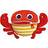 Schmidt Spiele 42639 orolig krabbi, 23,5 cm plysch, upplaga AHOI, färgglad