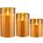 Pauleen Classy Golden Candle LED-ljus 3-pack Stearinljus
