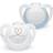 Nuk Star Newborn Baby Dummy BPA-Free Silicone Soothersn Blue 2 Pk 0-2M