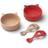Liewood Evan Silicone Set 2-Pack Cat Apple Red/Tuscany Rose Mix