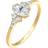Elli Ring förlovning vintage klassiska kristaller 925 sterlingsilver, 52, Silver