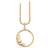 Scrouples Circle Pendant Necklace - Gold/Transparent