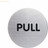 Durable 490165 symbolskylt "PULL", silverfärgad