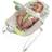 Bright Starts Happy Safari Vibrating Baby Bouncer with 3-Point Harness and Bar, Age 0-6 Months