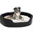 vidaXL Plush and Faux Leather Dog Bed