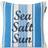 Lexington Sea Salt Sun Kuddöverdrag Vit, Blå (50x50cm)