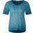 Cecil V- Neck Plain Color T-shirt - Teal Blue