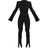PrettyLittleThing Split Hem Tie Waist Cut Out Blazer Jumpsuit - Black