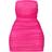 PrettyLittleThing Shape Mesh Corset Detail Ruched Bodycon Dress - Hot Pink