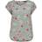 Only Printed Top with Short Sleeves - Grey/Chinese Green