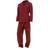 Universal Textiles Mens Plain Long Sleeve Shirt & Trouser Bottoms Nightwear Pyjama Set - Red