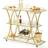 Vevor Bar Cart Gold 3 Tiers Rullbord 35.1x111cm