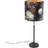 QAZQA black with velor flowers Parte Table Lamp