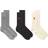Ami Paris De Coeurs Socks 3-pack - Off White/Grey/Black