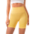 Shein Wide Waistband Sports Shorts - Yellow