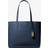 Michael Kors Eliza XL Pebbled Leather Reversible Tote Bag - Navy