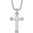 Fossil Halsband Silver JF04401040 Herrsmycke Halsband rostfritt stål med kors hänge