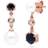 Gemondo Modern Pearl, Sapphire & Topaz Mismatched Drop Earrings in Rose Gold Plated Silver
