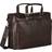 Leonhard Heyden dakota zipped briefcase 2 compartments henkeltasche tasche brown