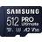 Samsung PRO Ultimate microSD-minneskort MB-MY512SA/WW 512 GB, UHS-I U3, Full HD & 4K UHD, 200 MB/s läsning, 130 MB/s skrivning, för smartphone, drönare eller actionkamera inkl. SD-adapter