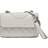 Tory Burch Fleming Small Convertible Leather Shoulder Bag - Blanc/Silver