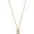 Ani Jewels Stone Letter Necklace - Gold/Transparent