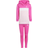 adidas Girl's 3-Stripes Hoodie & Leggings Set - Semi Lucid Fuchsia/White/Clear Pink (IA3117)