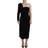 Dolce & Gabbana Black Wrap Sheath Long Gown Wool Dress IT40