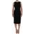 Dolce & Gabbana Black Stretch Crystal Sheath Gown Dress IT38