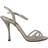 Dolce & Gabbana Silver Crystal Covered Ankle Strap Sandals Shoes EU38.5/US8