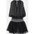 Tory Burch Smocked Mini Dress Black