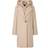 Comma Coat with Stand Up Collar - Beige