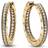 Pandora Signature Logo & Pavé Hoop Earrings - Gold/Transparent