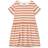 Liewood Lima striped cotton dress orange Y