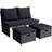 Sunfun Lund Loungeset, Bord inkl. 1 Soffor