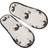 351 Cute Smooth Collie Slippers - Grey