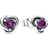 Pandora February Birthstone Eternity Circle Stud Earrings - Silver/Purple
