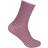 Life Wear Diabetic Socks with Roll Top in Bamboo - Pink/Grey Stripes