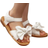 Shein Girls Bow Decor Ankle Strap Sandals For Summer