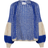 Noella Liana Knit Cardigan - Cream/Cobalt Blue